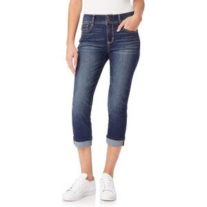 Women's Curvy Crop Jeans High Rise Insta Stretch Denim 23.5-Inch Inseam
